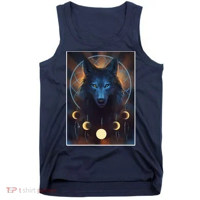 Wolf Dream Catcher Moon Phases  Tank Top