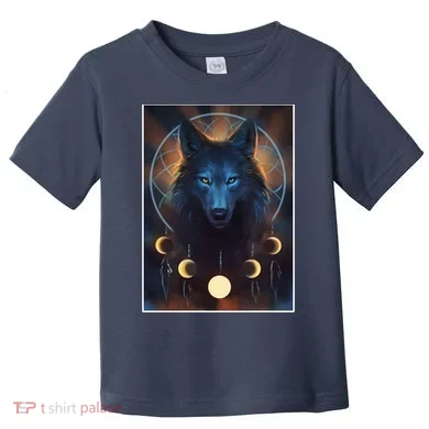 Wolf Dream Catcher Moon Phases  Toddler T-Shirt
