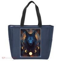 Wolf Dream Catcher Moon Phases  Tote Bag thumb 0