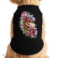 Wolf Flower Floral Cool Illustration Doggie Tank thumb 0