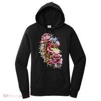 Wolf Flower Floral Cool Illustration Women's Hoodie thumb 0
