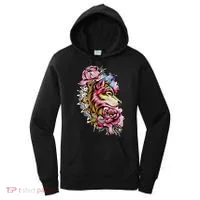 Wolf Flower Floral Cool Illustration Women's Hoodie thumb 0
