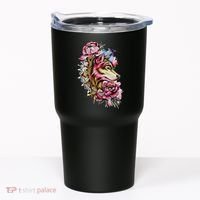 Wolf Flower Floral Cool Illustration Tumbler thumb 0
