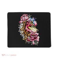 Wolf Flower Floral Cool Illustration Mousepad thumb 0