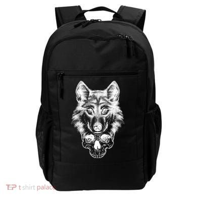 Wolf Head On Skull Graphic Backpack