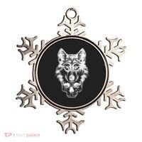 Wolf Head On Skull Graphic Ornament thumb 0