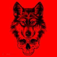 Wolf Head On Skull Graphic Santa Hat thumb 1