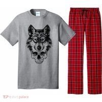 Wolf Head On Skull Graphic Pajama Set thumb 0