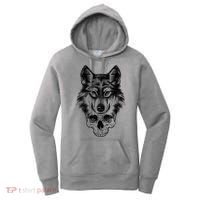 Wolf Head On Skull Graphic Women's Hoodie thumb 0