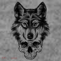 Wolf Head On Skull Graphic Baby Bodysuit thumb 2