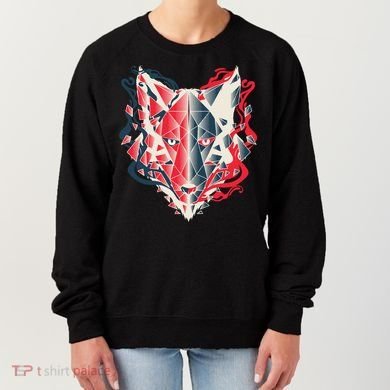 Wolf Head Polygonal Women's Sweatshirt
