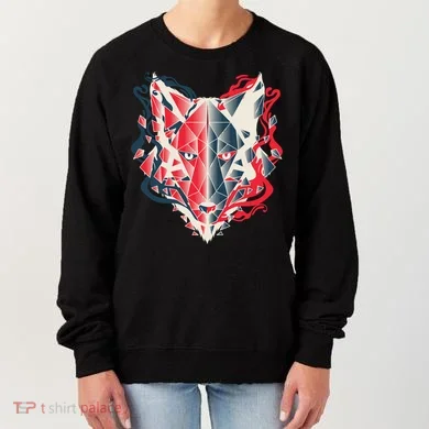 Wolf Head Polygonal Women's Sweatshirt
