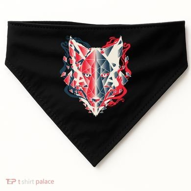 Wolf Head Polygonal USA-Made Doggie Bandana