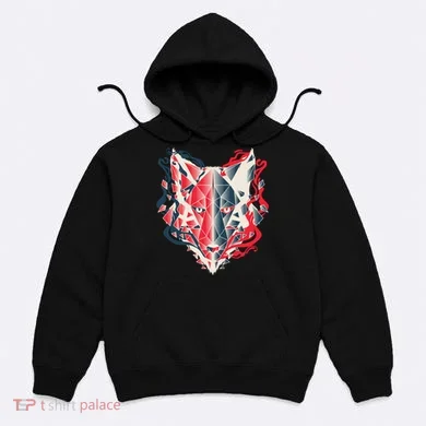 Wolf Head Polygonal Hoodie