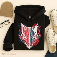 Wolf Head Polygonal Hoodie thumb 4