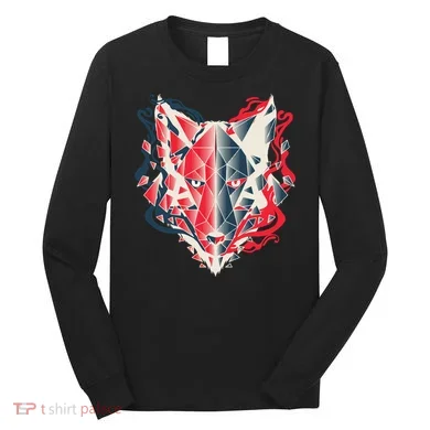 Wolf Head Polygonal Long Sleeve Shirt