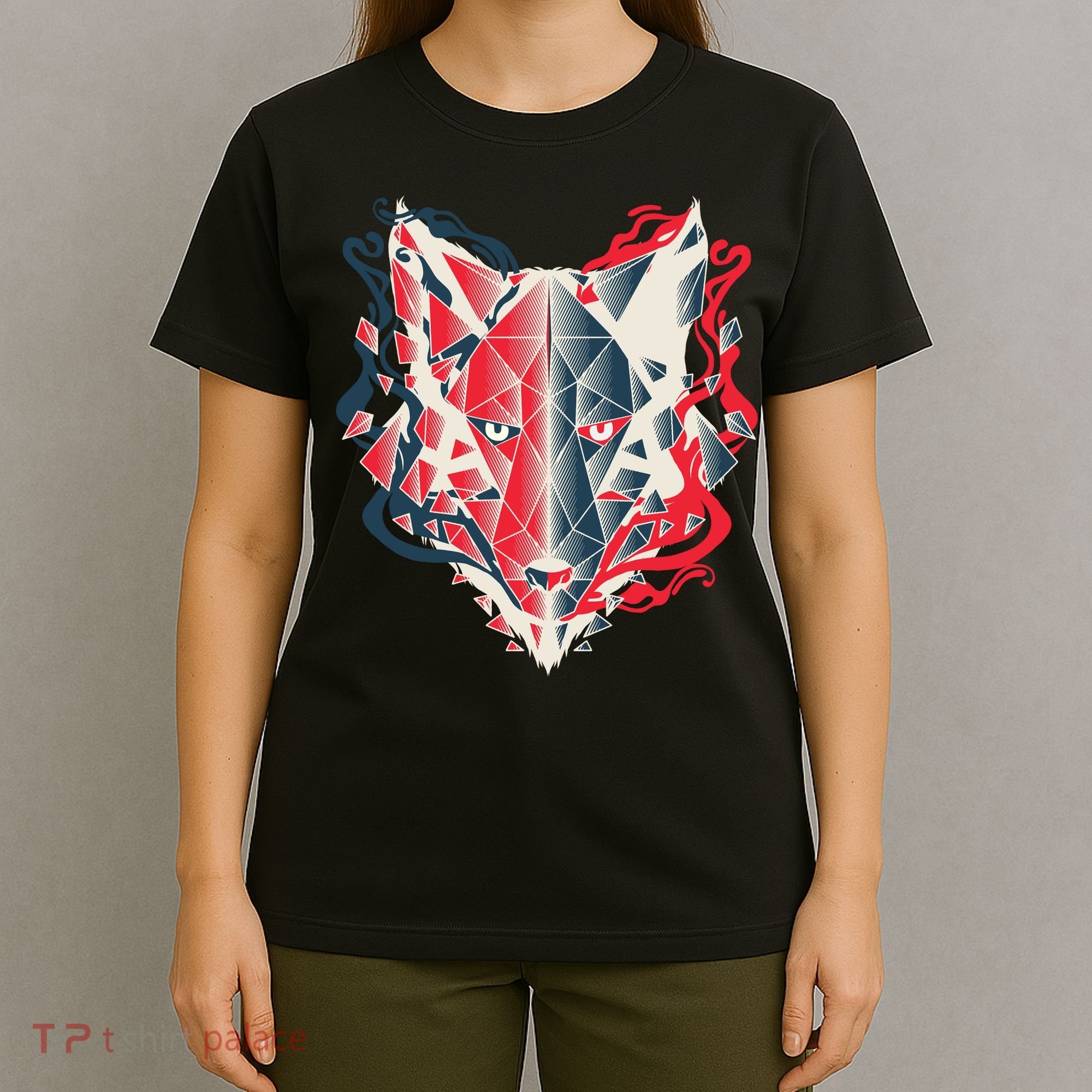 Wolf Head Polygonal T-Shirt