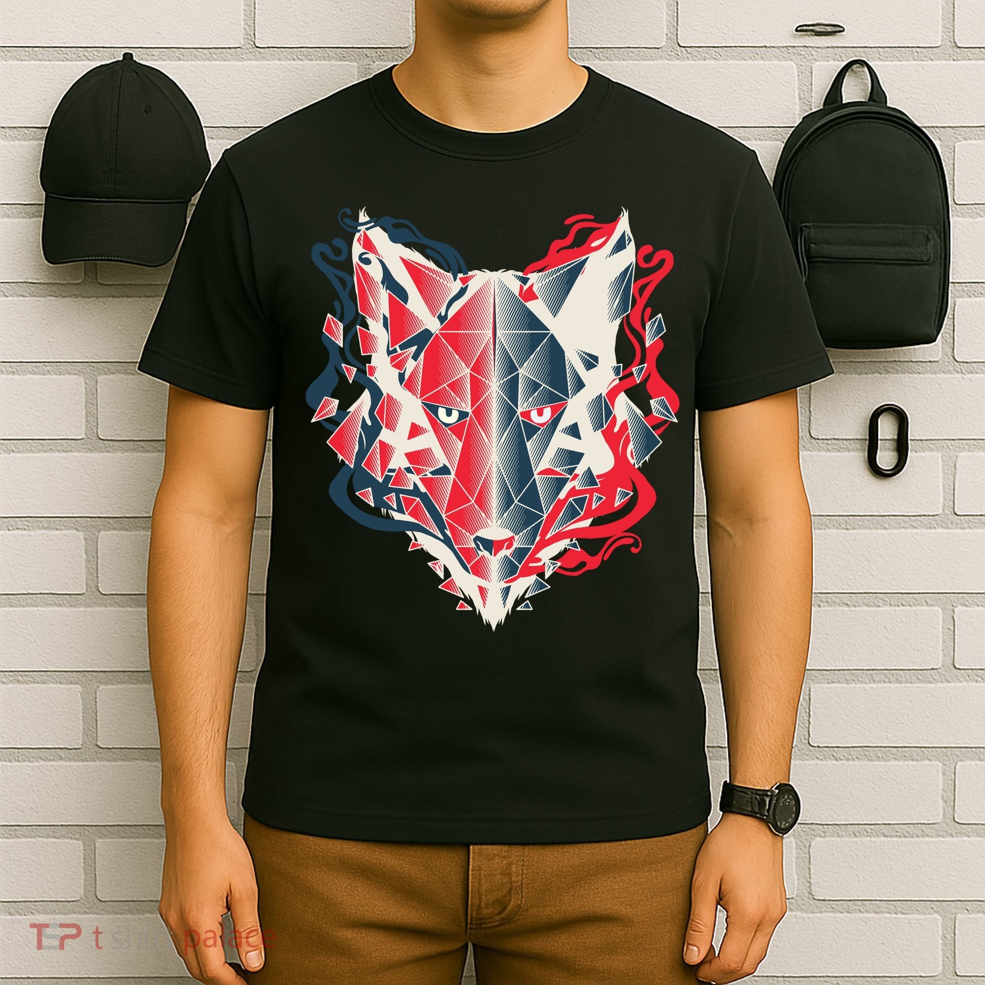 Wolf Head Polygonal T-Shirt