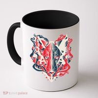 Wolf Head Polygonal Coffee Mug thumb 0