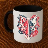 Wolf Head Polygonal Coffee Mug thumb 2
