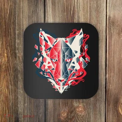Wolf Head Polygonal Coaster
