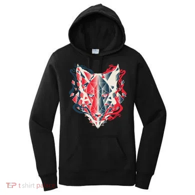 Wolf Head Polygonal Women's Hoodie