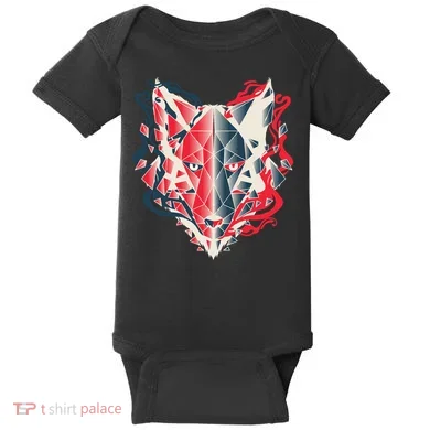 Wolf Head Polygonal Baby Bodysuit