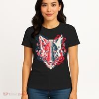 Wolf Head Polygonal Women's T-Shirt thumb 4
