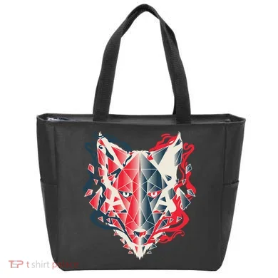 Wolf Head Polygonal Tote Bag