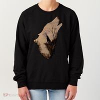 Wolf Howling Alone Women's Sweatshirt thumb 0