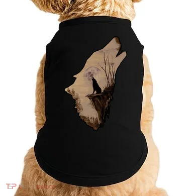 Wolf Howling Alone Doggie Tank