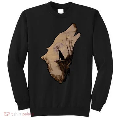 Wolf Howling Alone Sweatshirt