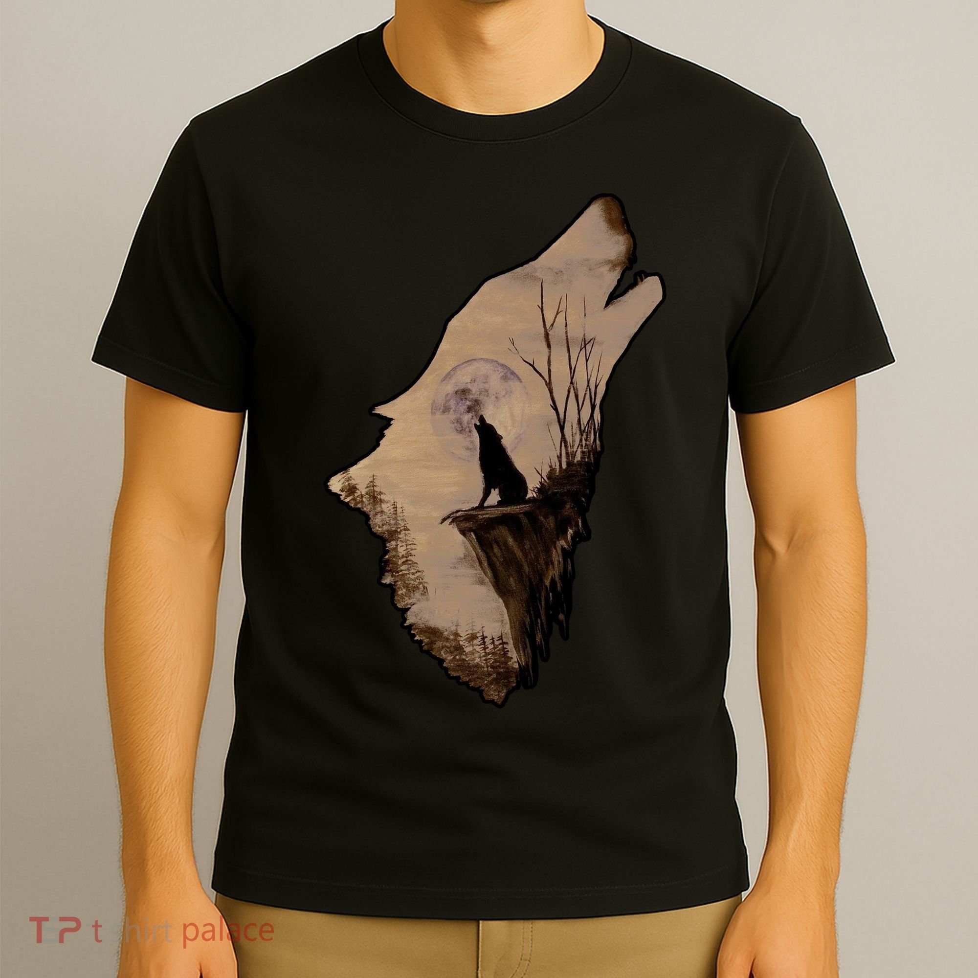 Wolf Howling Alone T-Shirt