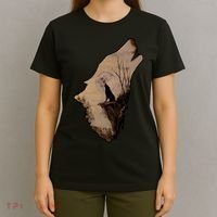 Wolf Howling Alone T-Shirt thumb 4