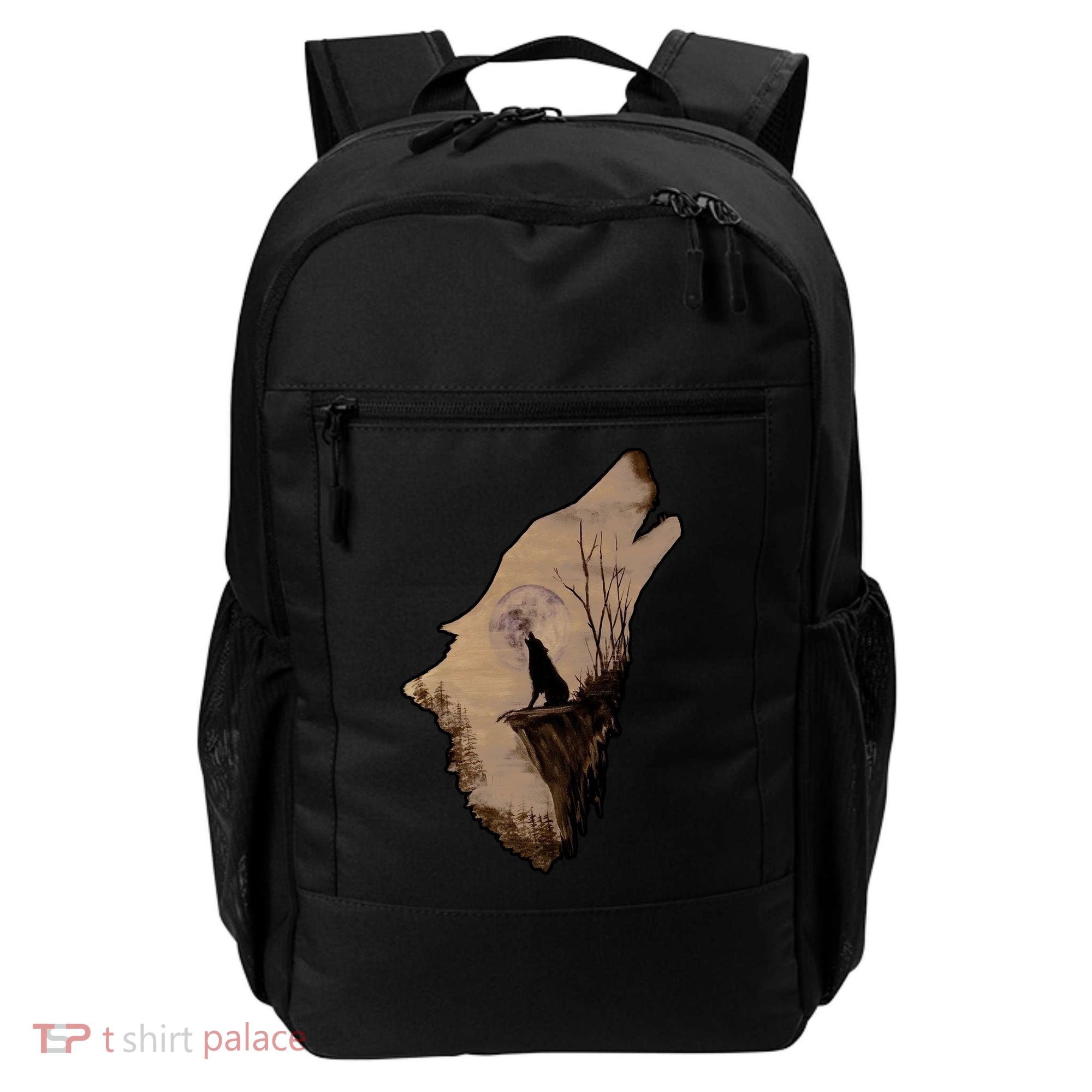 Wolf Howling Alone Backpack