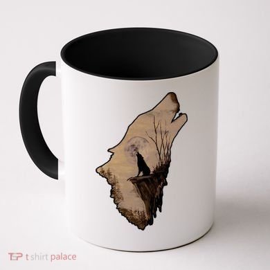 Wolf Howling Alone Coffee Mug