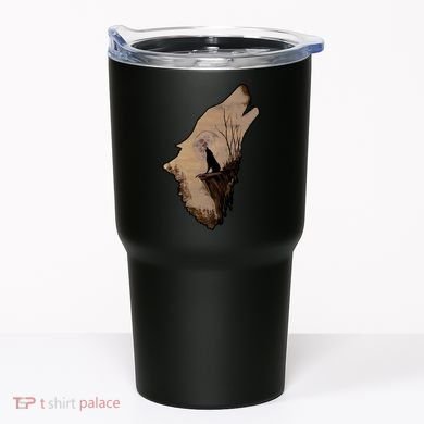 Wolf Howling Alone Tumbler