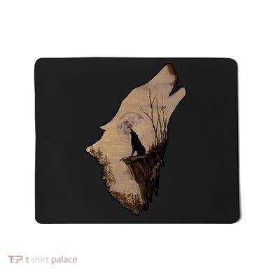 Wolf Howling Alone Mousepad