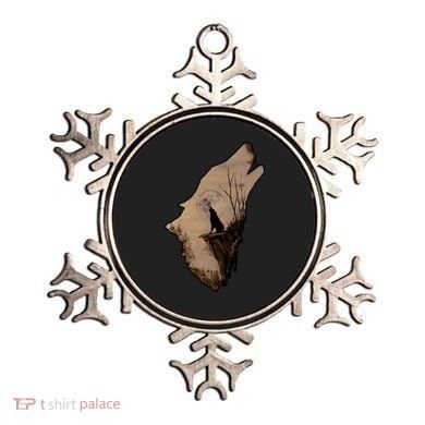 Wolf Howling Alone Ornament