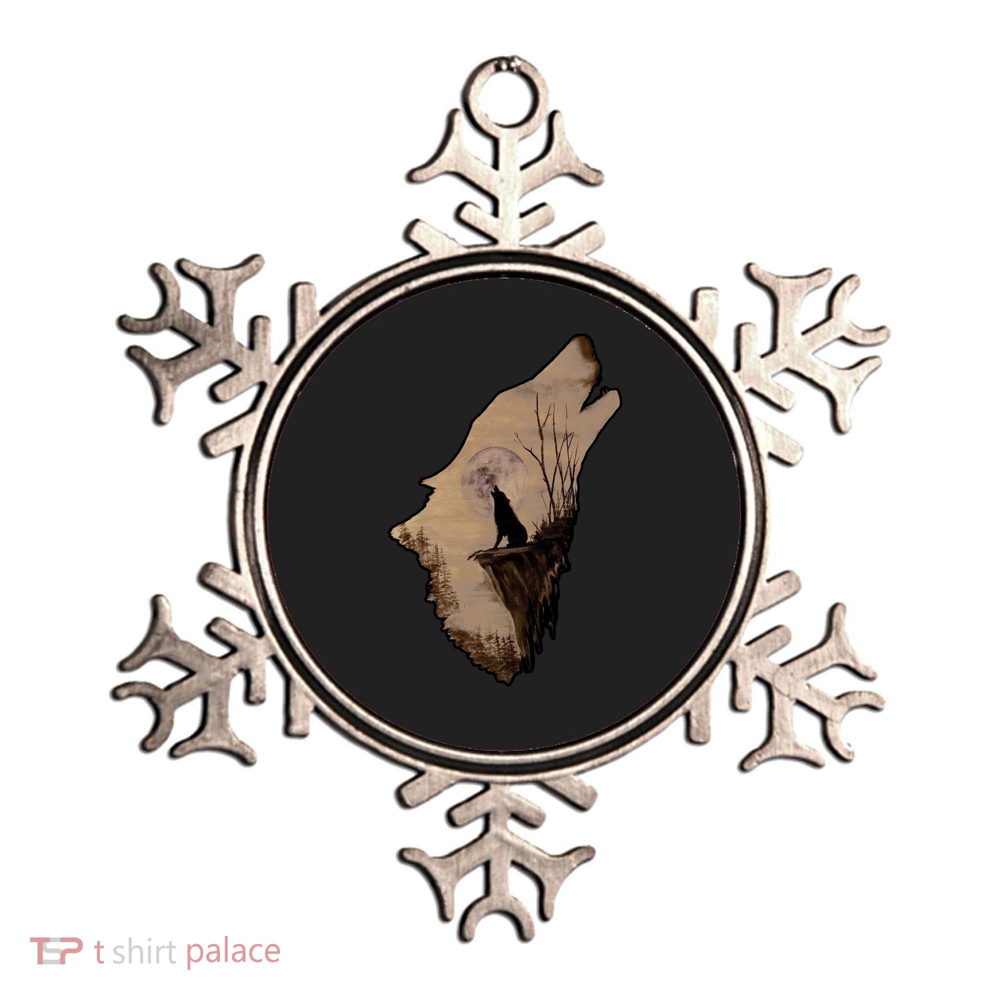 Wolf Howling Alone Ornament