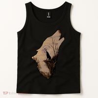 Wolf Howling Alone Tank Top thumb 2