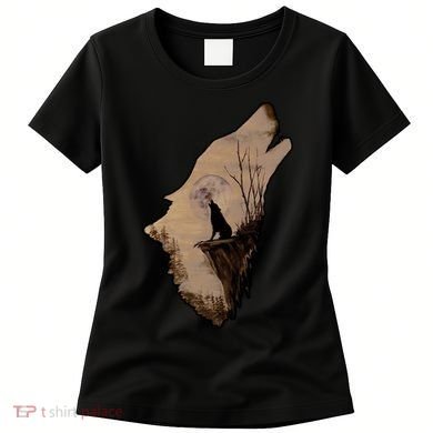Wolf Howling Alone Women's T-Shirt