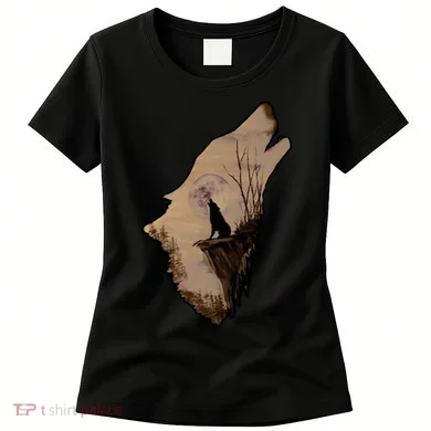 Wolf Howling Alone Women's T-Shirt