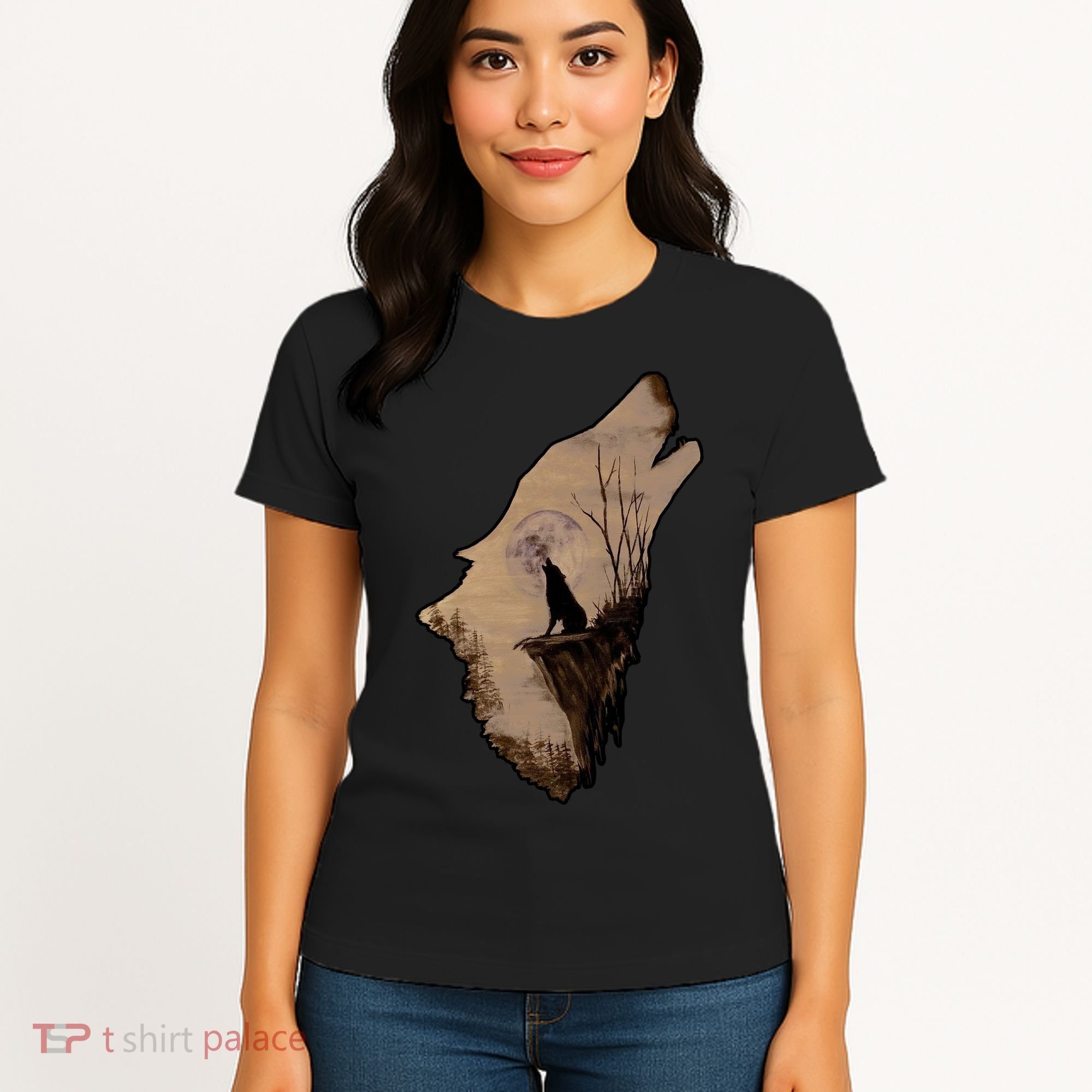 Wolf Howling Alone Women's T-Shirt