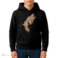 Wolf Howling Alone Kids Hoodie thumb 4