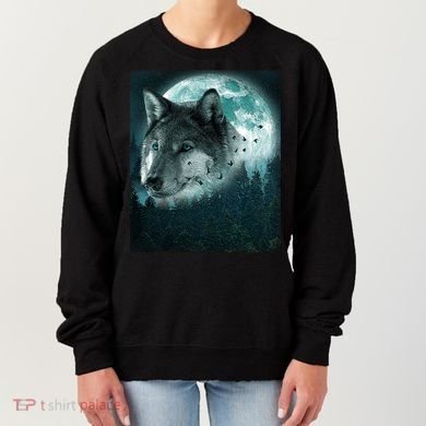 Wolf Moon Forest Wilderness  Women's Sweatshirt