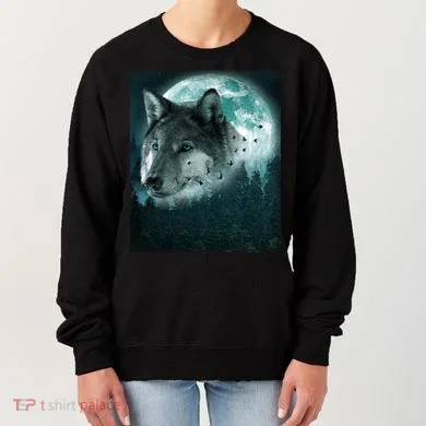 Wolf Moon Forest Wilderness  Women's Sweatshirt