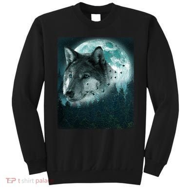 Wolf Moon Forest Wilderness  Sweatshirt