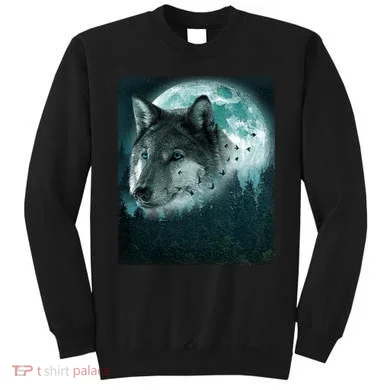 Wolf Moon Forest Wilderness  Sweatshirt