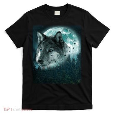 Wolf Moon Forest Wilderness  T-Shirt